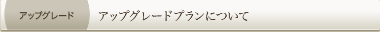 アップグレードプランについて