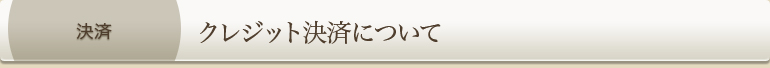 クレジット決済について